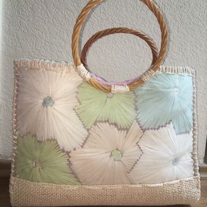 Classic Hanmade large Bamboo and Seagrass Tote Bag